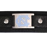 North Carolina Tarheels Italian Leather Cuff Bracelet