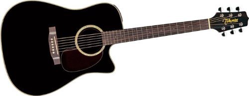 Takamine G Series EG531SC Dreadnought Acoustic Electric Guitar, Black