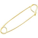 14K Gold Medium 3D Safety Pin Charm