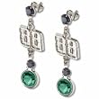 Dale Earnhardt Jr. Rhodium Logo Earrings