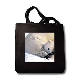 Wild animals - Polar Bear and Cub - Tote Bags