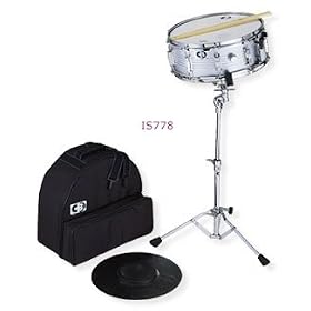 CB Percussion IS778 Snare Drum Kit - includes bag, stand, practice pad and sticks by 