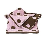 CoCalo Baby Chenille Dot Blanket In Pink Brown
