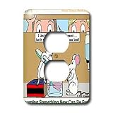 Rich Diesslins Funny KNOTS Scouting Cartoons - Learning Something New - Animal Science - Light Switch Covers - 2 plug outlet cover