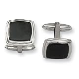Enameled Stainless Steel Cuff Links