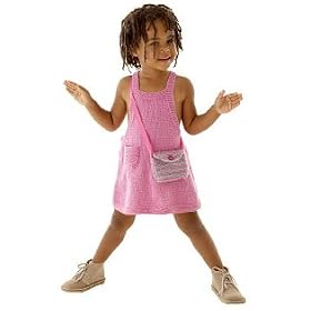 Kokobino CAS2001 Knit Your Own Pure Cashmere Dungaree Dress Knitting Kit (Cherry Twist, 12-48 Months)
