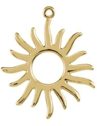 14K Yellow Gold Tiny Sun Charm