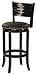 Leather Wooden Fashion Woven Back Swivel Bar Stool