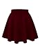 Noble U Women's Basic Solid Versatile Stretchy Swing Mini Skater Skirt