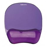 Crystal Gel Mouse Pad/Wrist Rest, 7-15/16'x9-1/4'x1', Purple, Sold as 1 each