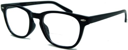 Retro Wayfarer Bifocal Reading Glasses Give a Classic Look for Both Men and Women/black/2.75