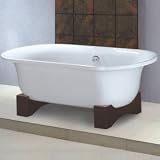 Hudson Reed Badewanne mit Sockel aus Holz – Miami – Freistehende Wanne aus Acryl
