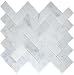 CARRARA HERRINGBONE 1X2" MOSAIC MARBLE TILE