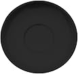 Rattleware Cremaware Black Saucer, 6.5-Inch, 6-Pack