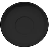 Rattleware Cremaware Black Saucer, 4.5-Inch, 6-Pack