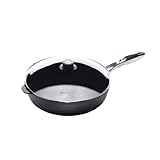 Swiss Diamond Nonstick Saute Pan with Lid, Stainless Steel Handle - 5.8 qt