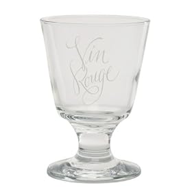 America Retold Taverna Vin rouge 7-1 2-Ounce Hand-Blown Glasses, Set of 6 by America Retold
