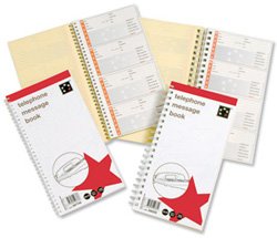 5 Star Office Telephone Message Book Wirebound