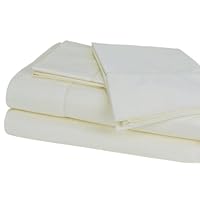 Camden Collection 350-Thread-Count 100-Percent Egyptian Cotton Sateen Twin XL Sheet Set, Ivory