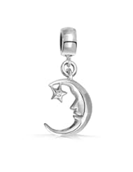 Jewelry: Bling Jewelry Moon CZ Star Sterling Silver Dangle Charm Bead Fits Pandora - Bling Jewelry