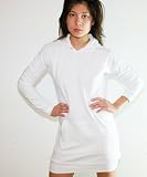 Buy : American Apparel 5398 California Fleece Pullover Raglan Hoody Dress, White, L