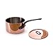 Mauviel M'Heritage Copper M250C 6501.21 3-1/2-Quart Saucepan with Lid, Cast Iron Handle