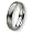 Rounded Brushed Titanium Ring (5.0 mm) - Size 6.0