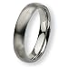 Rounded Brushed Titanium Ring (5.0 mm) - Sizes 6-13