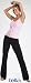 Bella Ladies Cotton/Spandex Fitness Pant in Black - Medium