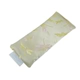 Eye Pillow Hot Cold Aromatherapy - Dragonfly Silk Brocade - Ivory