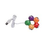 niceeshop(TM) Mini Colorful Five Colored Flower Style High Speed 4 Port USB 2.0 Tangle Hub