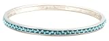 Sterling Silver Blue Crystal Bangle Bracelet by David Sigal