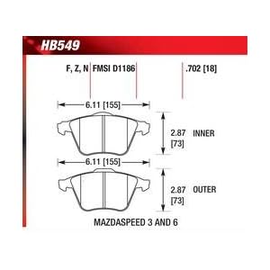 Hawk Performance HB549F.702 High Performance Street Brake Pad Hawk Performance HB549F.702 High Performance Street Brake Pad