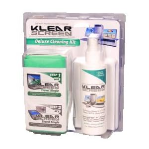 Klear Screen Deluxe Cleaning Kit Pump Spray Bottle Micro-Chamois Polishing Cloth Travel Singles