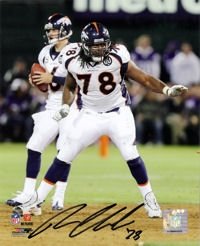 Ryan Clady Autographed/Hand Signed Denver Broncos 8x10 Photo
