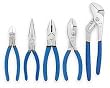 Westward 1UKP5 Plier Set, Dipped Grip, American Nose, 5 PC