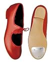 Red PU Tap Shoes Low Heel
