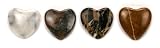 Hand Crafted Natural Stone Hearts - Set of 4