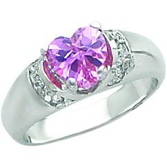 Sterling Silver Cubic Zirconia Heart Promise Ring Sz 6 31OKaWt2SML Sterling Silver Cubic Zirconia Heart Promise Ring Sz 6