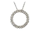 .35CTW Diamond Circle Pendant 14kt White Gold