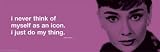 (12x36) Audrey Hepburn (Icon Quote) Movie Poster Print