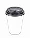 2dayShip 100 Pack WHITE Paper Coffee Hot Cups with BLACK Travel Lids - 12 ounce