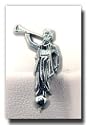 Angel Moroni Value Tie Tack (Silver) - Silver Color Angel Moroni Lapel Pin - Mormon Clothing Accessory - LDS Jewelry - Wear to Church - Great Gift - Religious and for Anyone - Wonderful for Neck Ties and Clothing - Great Gift for Everyone - Primary Present - Moroni Blows His Trumpet - Just Like the Gold Moroni on the Temples - Value Gift