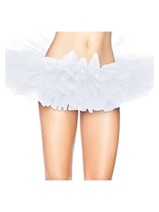 Leg Avenue Women's Organza Tutu, White, One Size