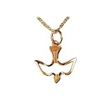 14k Gold Plate Modulated Holy Spirit Pendant. 18