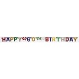 Creative Converting Party Decoration Jointed Banner, Happy 60th Birthday, 6-Feet