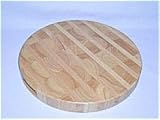 14 Round x 1 ½ Striped Design End and Long-Grain Cutting Board by SimplyWood