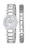 Citizen Eco-Drive White Normandie Crystal Bracelet Gift Set Women's Watch #EW9870-72D