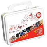 First Aid Kit for Auto, Home, Office or Work 303 Pieces with Easy Pocket System