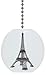 Silver Eiffel Tower Solid Ceramic Fan Pull